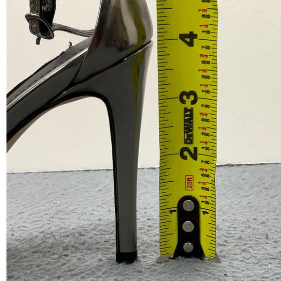 Steve Madden Stecy Silver Pewter Formal Ankle Strap 4" Stiletto Heel Women 6M - Picture 10 of 10